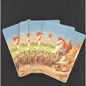 St George Vintage Holy Cards Italy Lot of 5 Patron Saint of Military